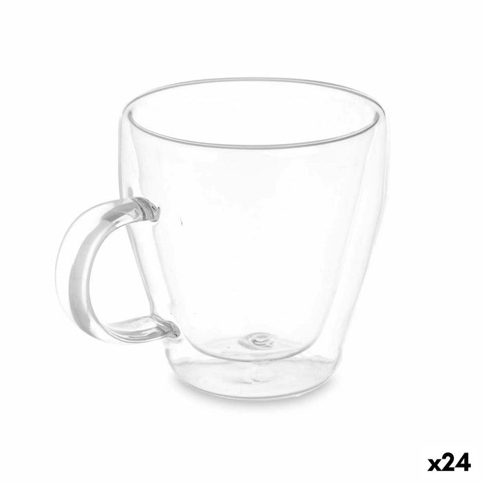 Cană tip Halbă Transparent Sticlă borosilicată 270 ml (24 Unități)