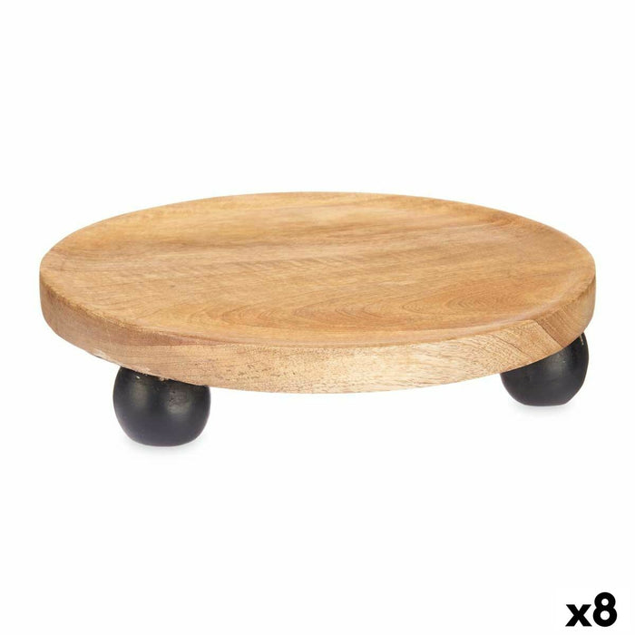 Decorațiune pentru Centrul Mesei Rotund Maro Lemn de mango 30 x 6 x 30 cm (8 Unități)