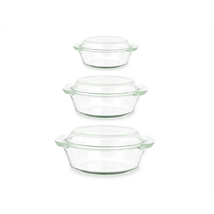 Cratițe Set Sticlă borosilicată Transparent 700 ml 1 L 1,5 L (4 Unități)