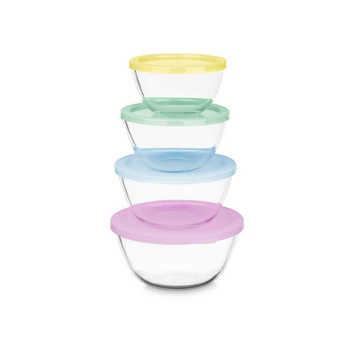 Set de Cutii pentru Prânz Sticlă borosilicată 800 ml 1 L 1,6 L 2,1 L (4 Unități)