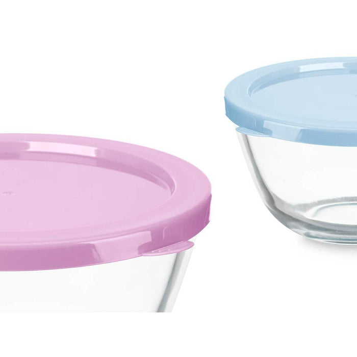 Set de Cutii pentru Prânz Sticlă borosilicată 800 ml 1 L 1,6 L 2,1 L (4 Unități)