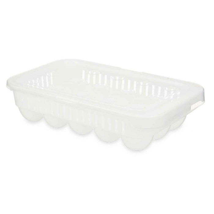 Recipient pentru ouă Alb Transparent Plastic 17,5 x 7 x 28,5 cm (12 Unități)
