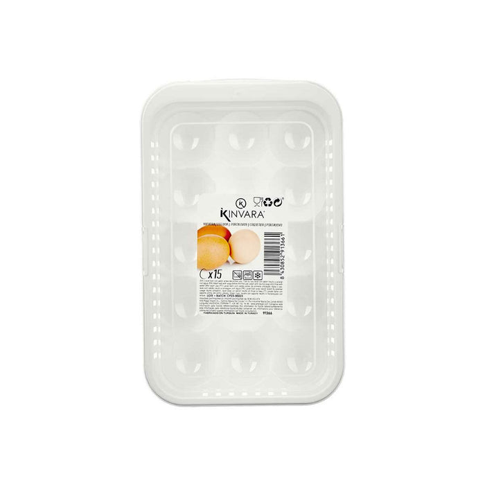 Recipient pentru ouă Alb Transparent Plastic 17,5 x 7 x 28,5 cm (12 Unități)