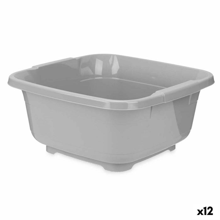 Lighean Gri Plastic 11 L (12 Unități)