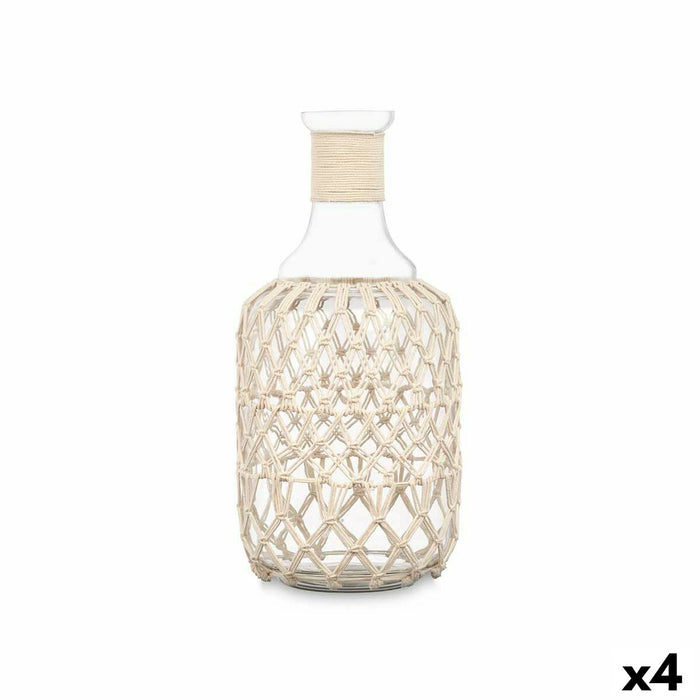 Sticlă (de pus lichide) Decorativă Alb Transparent Sticlă Въже 18 x 38 cm (4 Unități)
