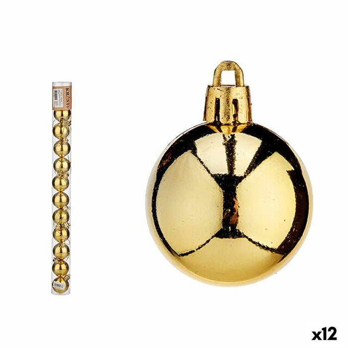 Set de globuri de Crăciun Auriu* Plastic Ø 4 cm 4 x 5 x 4 cm (12 Unități)