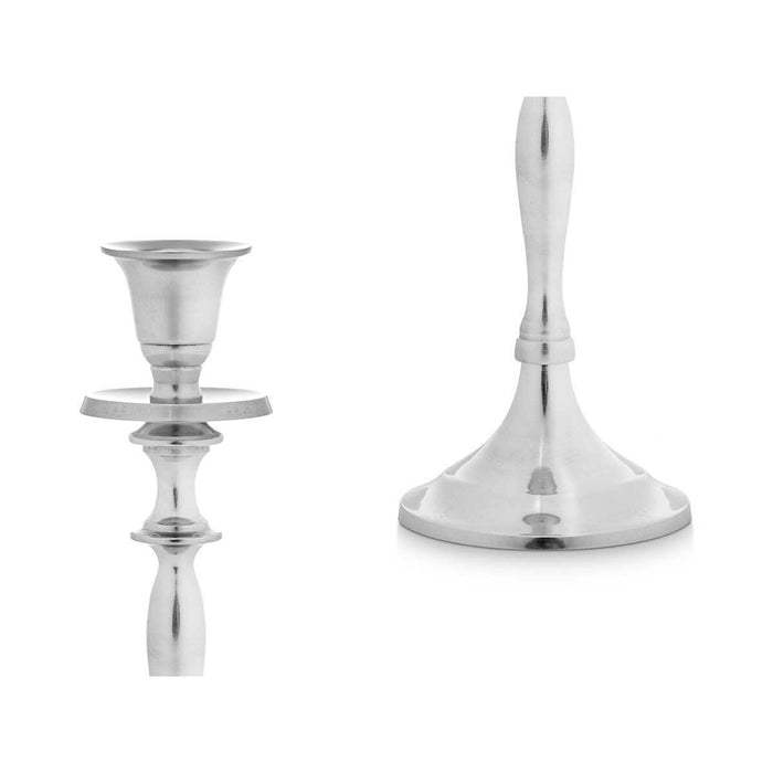 Candelabru Argintiu Aluminiu 4,5 x 23 x 8 cm (8 Unități)