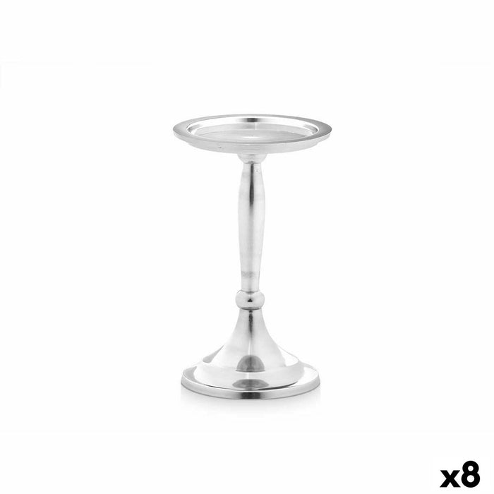 Candelabru Argintiu Aluminiu 10 x 17 x 8,5 cm (8 Unități)