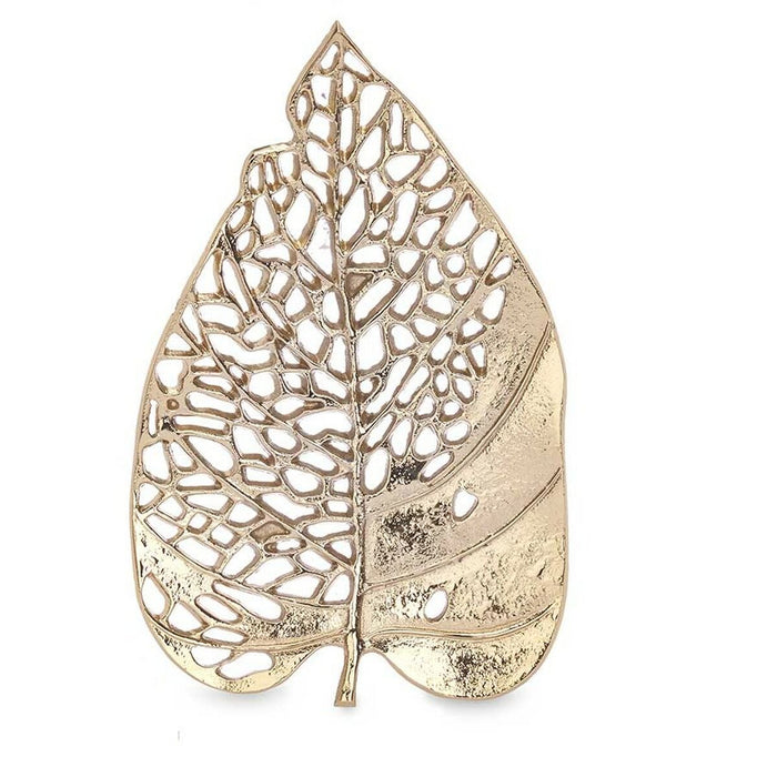 Figură Decorativă Frunză Auriu* Metal 31 x 3,7 x 20 cm (6 Unități)