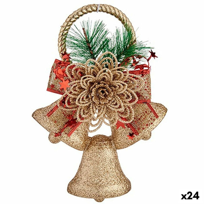 Ornament de Crăciun Hote Roșu Verde Auriu* PVC 16 x 23 x 3 cm (24 Unități)