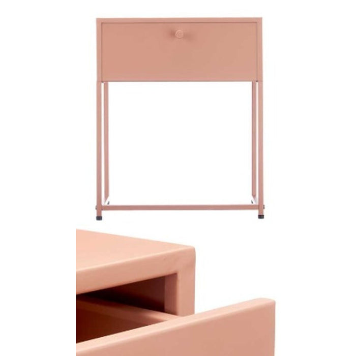 Masa laterală Maro Teracotă Metal 42 x 50 x 35 cm