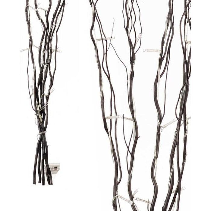 Buchete Lumină LED Negru 20 x 90 x 6 cm (12 Unități)