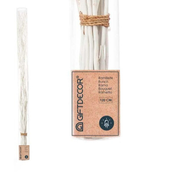 Buchete Lumină LED Alb 10 x 120 x 10 cm (8 Unități)