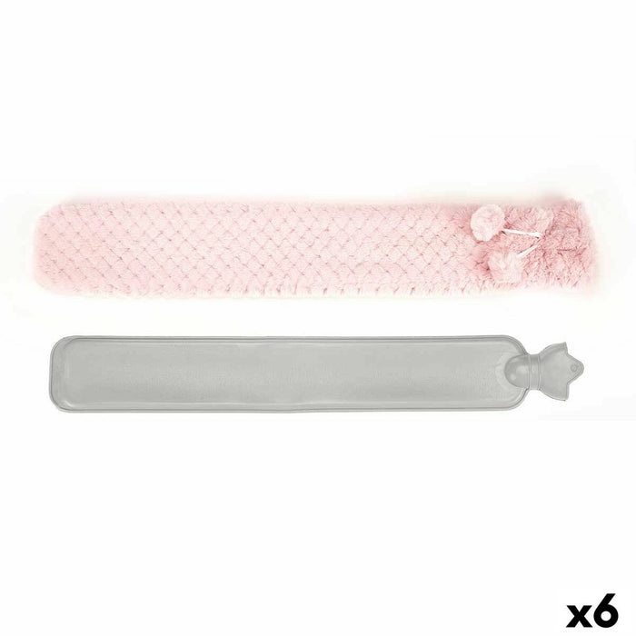 Pungă de Apă Caldă Roz Plastic 2 L (6 Unități)