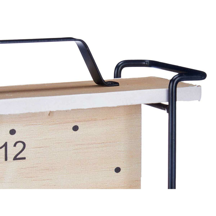 Stolní hodiny Negru Metal Lemn MDF 23 x 21 x 7 cm (6 Unități)
