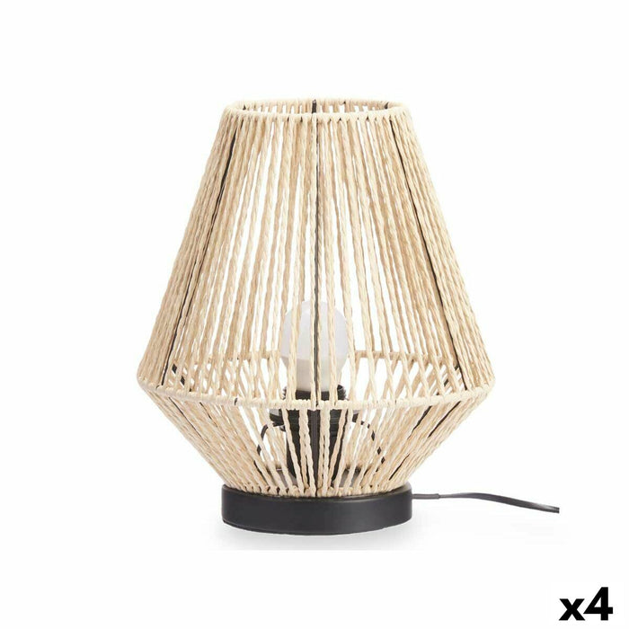 Lampă de masă Piramidă 40 W Въже Maro Negru 23 x 26 x 23 cm (4 Unități)