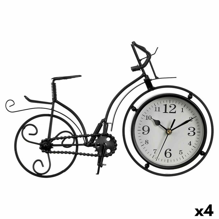 Stolní hodiny Bicicletă Negru Metal 33 x 22,5 x 4,2 cm (4 Unități)