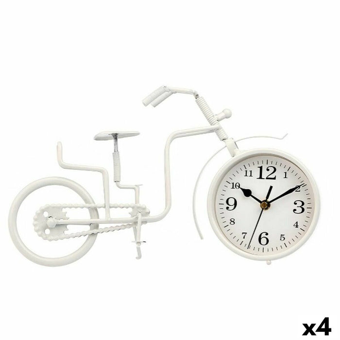 Stolní hodiny Bicicletă Alb Metal 33 x 21 x 4 cm (4 Unități)