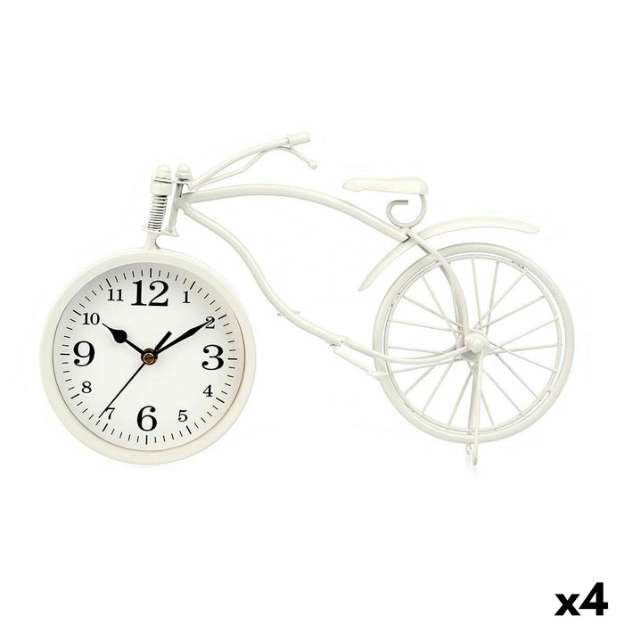 Stolní hodiny Bicicletă Alb Metal 36 x 22 x 7 cm (4 Unități)