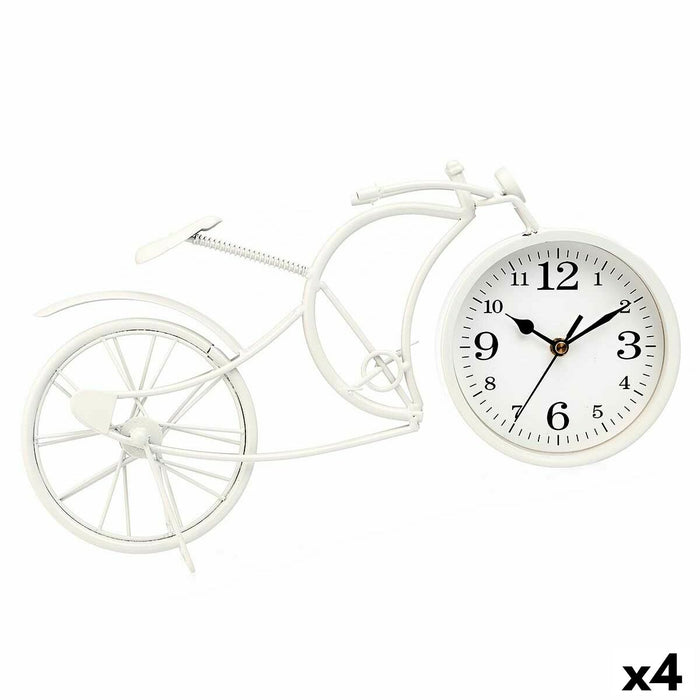 Stolní hodiny Bicicletă Alb Metal 40 x 19,5 x 7 cm (4 Unități)
