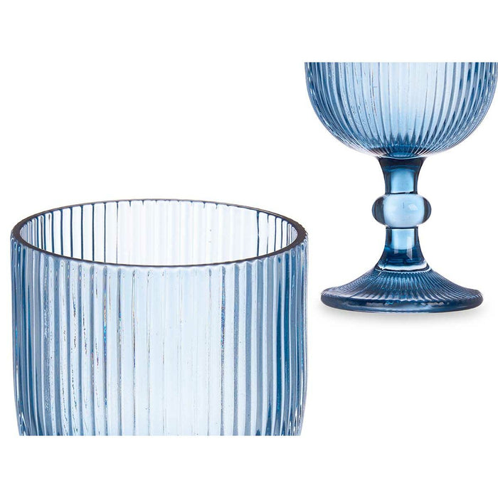 Pahar Dungi Albastru Sticlă 370 ml (6 Unități)