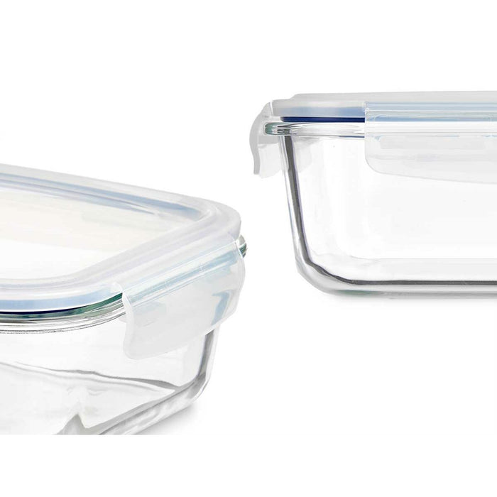 Cutie pentru Prânz Transparent Silicon Sticlă borosilicată 640 ml 18,3 x 6,2 x 13,7 cm (24 Unități)