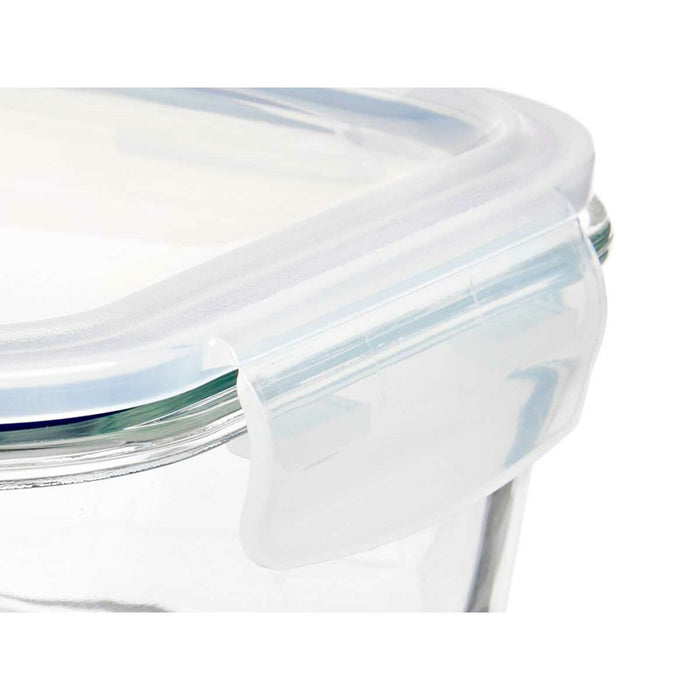 Cutie pentru Prânz Transparent Silicon Sticlă borosilicată 1 L 22 x 7 x 16,5 cm (12 Unități)