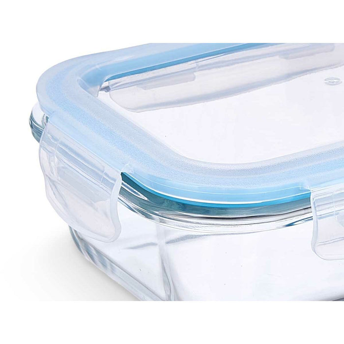 Set de Cutii pentru Prânz Transparent Silicon Sticlă borosilicată (4 Unități)