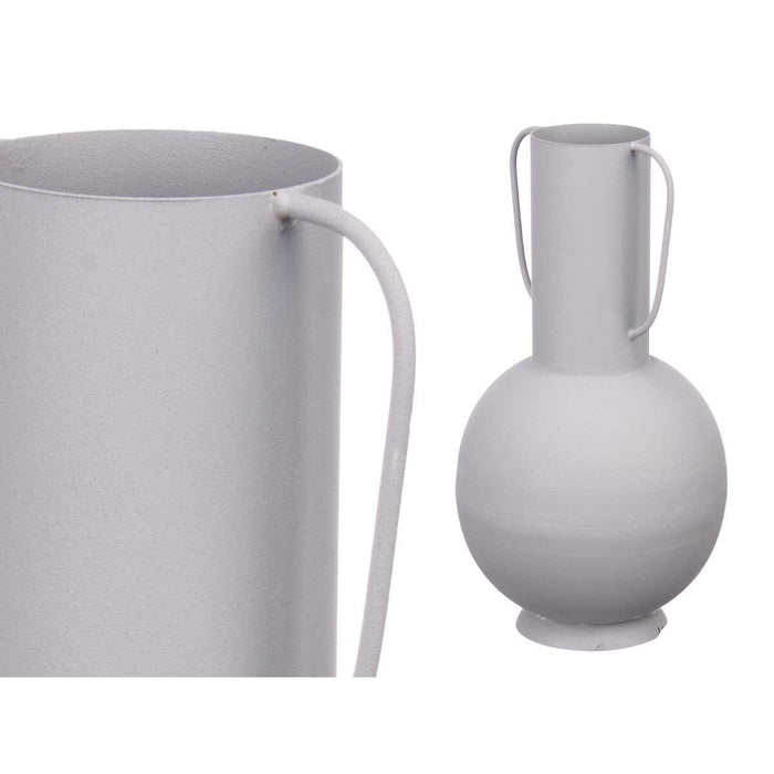 Vază Cu mânere Gri Oțel 17 x 33,5 x 17 cm (6 Unități)