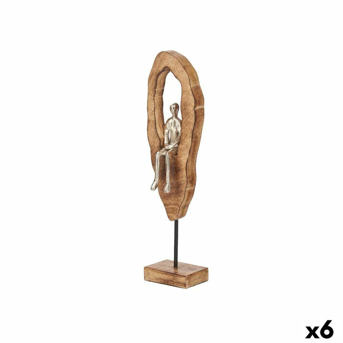 Figură Decorativă Stând Argintiu Metal 10 x 41,5 x 7,5 cm (6 Unități)