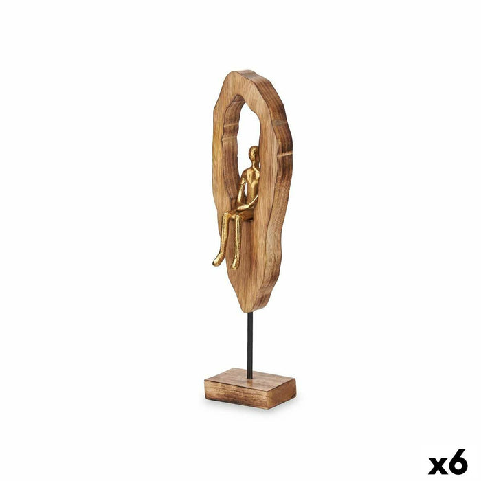 Figură Decorativă Stând Auriu* Metal 10 x 41,5 x 7,5 cm (6 Unități)