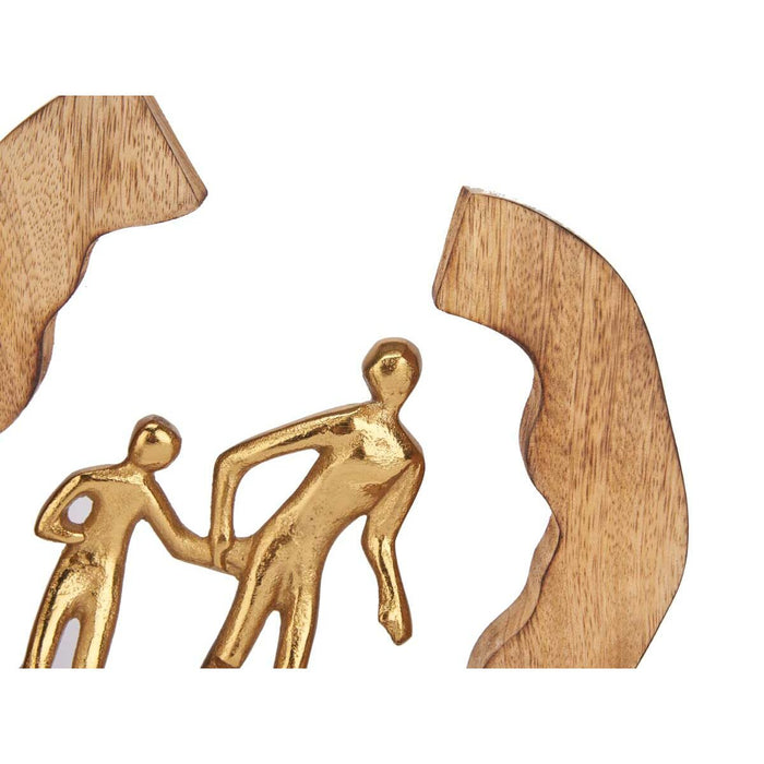 Figură Decorativă Familie Auriu* Metal 24,5 x 24,5 x 5 cm (6 Unități)