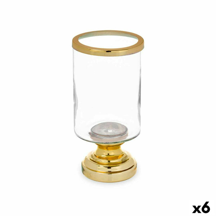 Suport de Lumânări Pahar Auriu* Oțel 12 x 24,5 x 12 cm (6 Unități)
