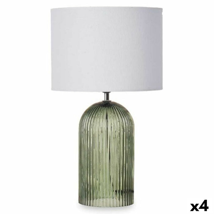 Lampă de masă Dungi 40 W Verde Geam 25,5 x 43,5 x 25,5 cm (4 Unități)
