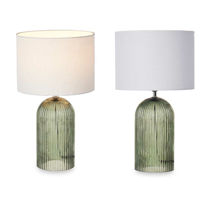 Lampă de masă Dungi 40 W Verde Geam 25,5 x 43,5 x 25,5 cm (4 Unități)