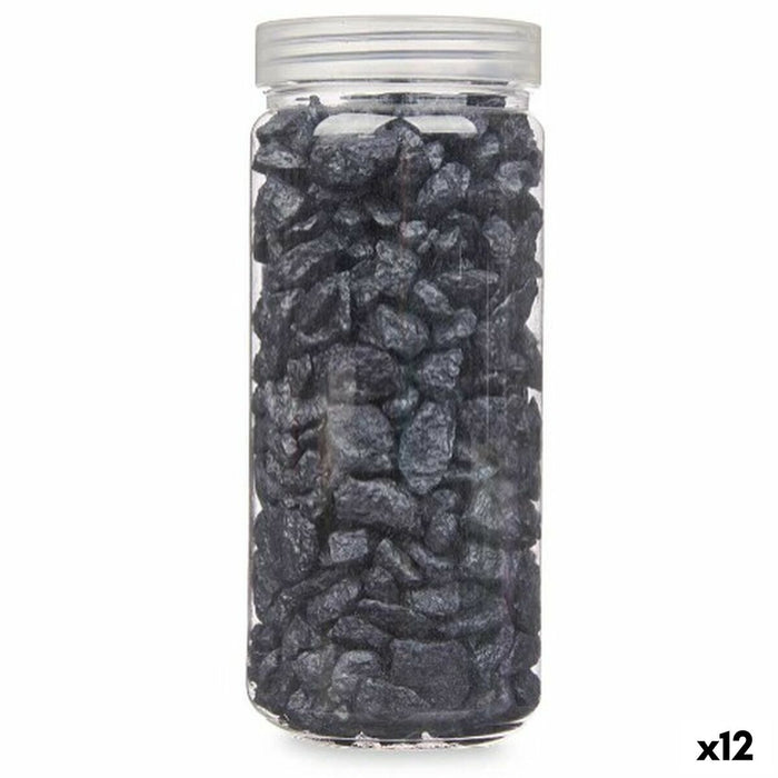 Pietre decorative Negru 10 - 20 mm 700 g (12 Unități)