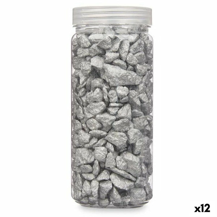 Pietre decorative Argintiu 10 - 20 mm 700 g (12 Unități)