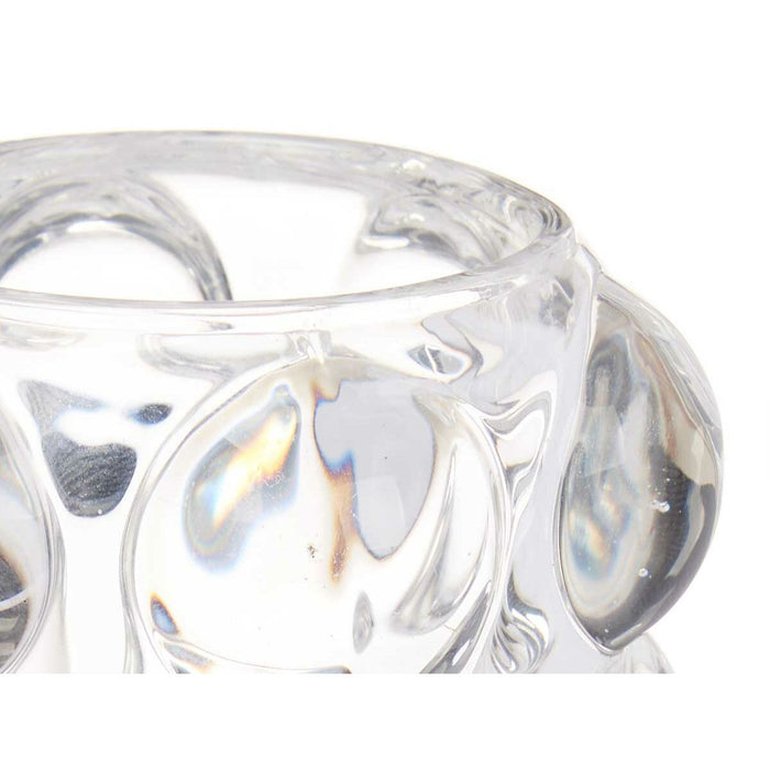 Suport de Lumânări Microbile Transparent Geam 8,4 x 12,5 x 8,4 cm (12 Unități)