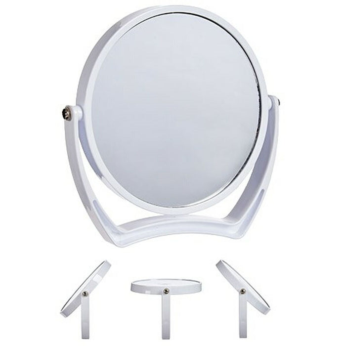 Oglindă cu Efect de Mărire Alb Geam Plastic 19 x 18,7 x 2 cm (6 Unități)