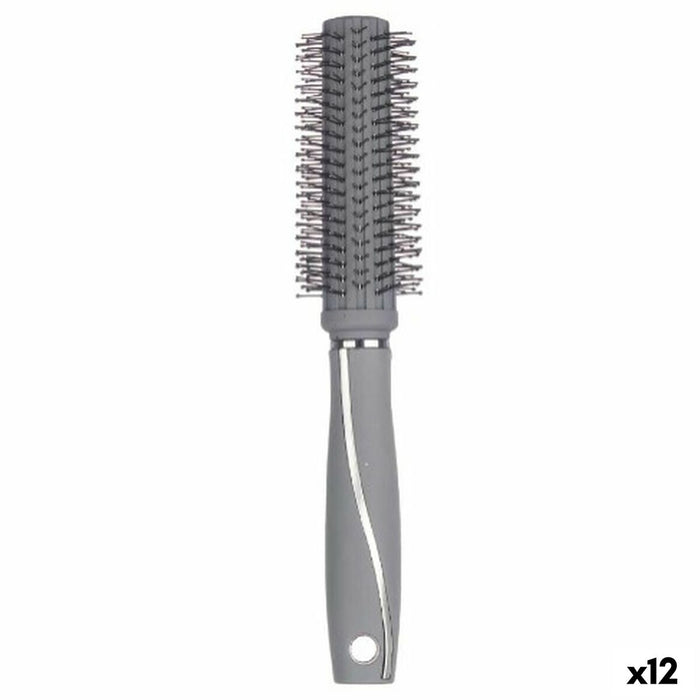 Apvalus šepetys Gri Silicon Plastic (12 Unități)