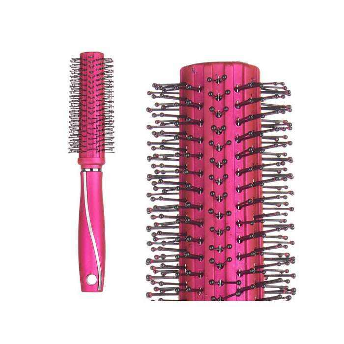 Apvalus šepetys Fucsia Silicon Plastic (12 Unități)