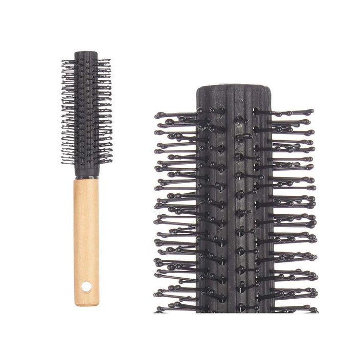 Apvalus šepetys Maro Negru Lemn Silicon Plastic (12 Unități)