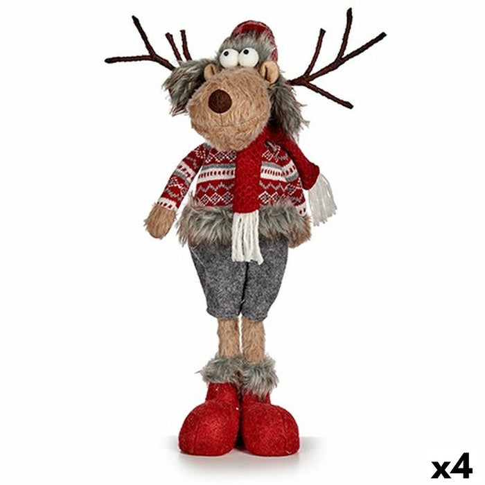 Figură Decorativă Alb Maro Roșu Gri 16 x 55 x 18 cm (4 Unități)