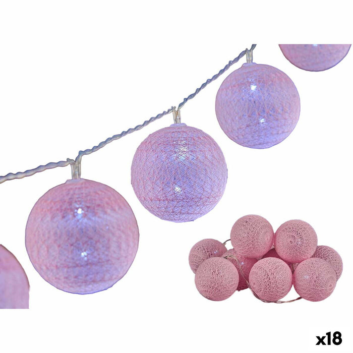 Ghirlanda cu bile LED Ø 5 cm Roz 2 m (18 Unități)
