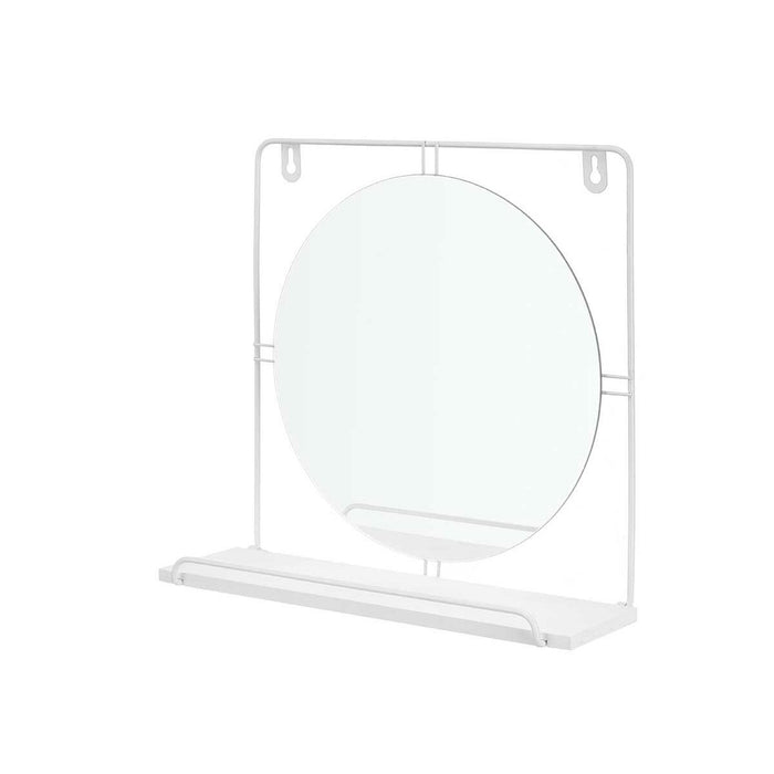 Oglindă de perete Alb Metal Lemn MDF 33,7 x 30 x 10 cm (4 Unități)