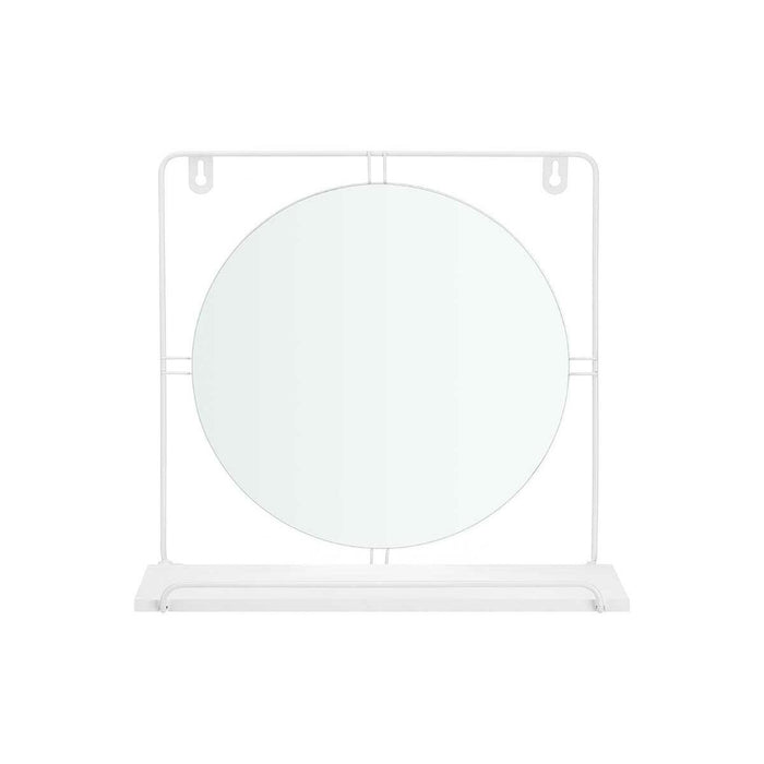 Oglindă de perete Alb Metal Lemn MDF 33,7 x 30 x 10 cm (4 Unități)