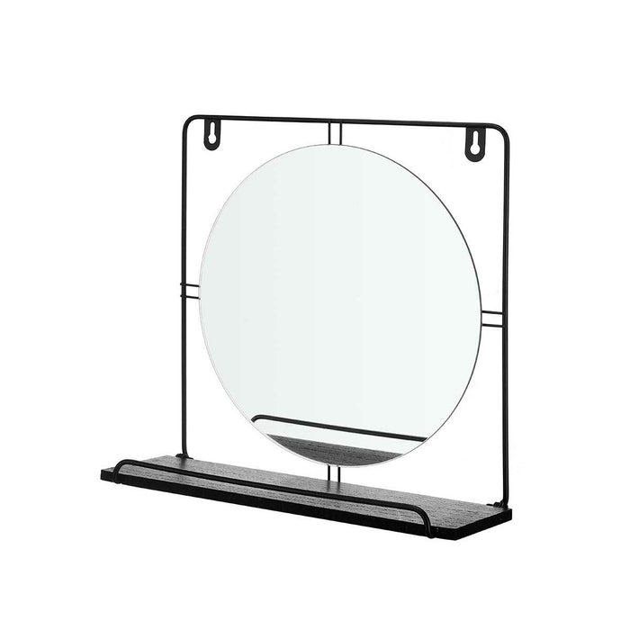 Oglindă de perete Negru Metal Lemn MDF 33,7 x 30 x 10 cm (4 Unități)