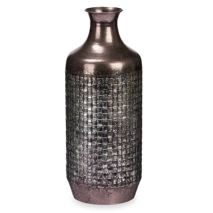 Vază Argintiu Metal 16 x 42 x 16 cm (4 Unități) Cu descărcare