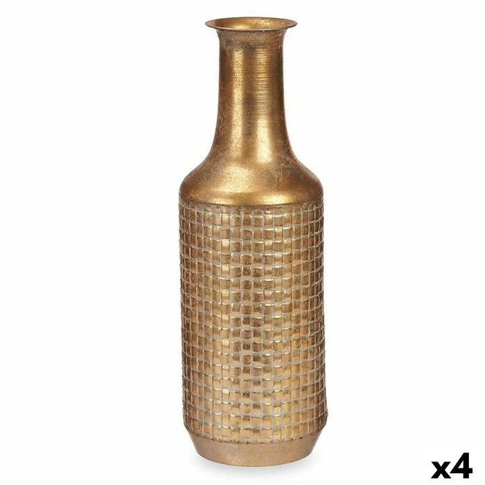 Vază Auriu* Metal 14 x 46 x 14 cm (4 Unități) Cu descărcare