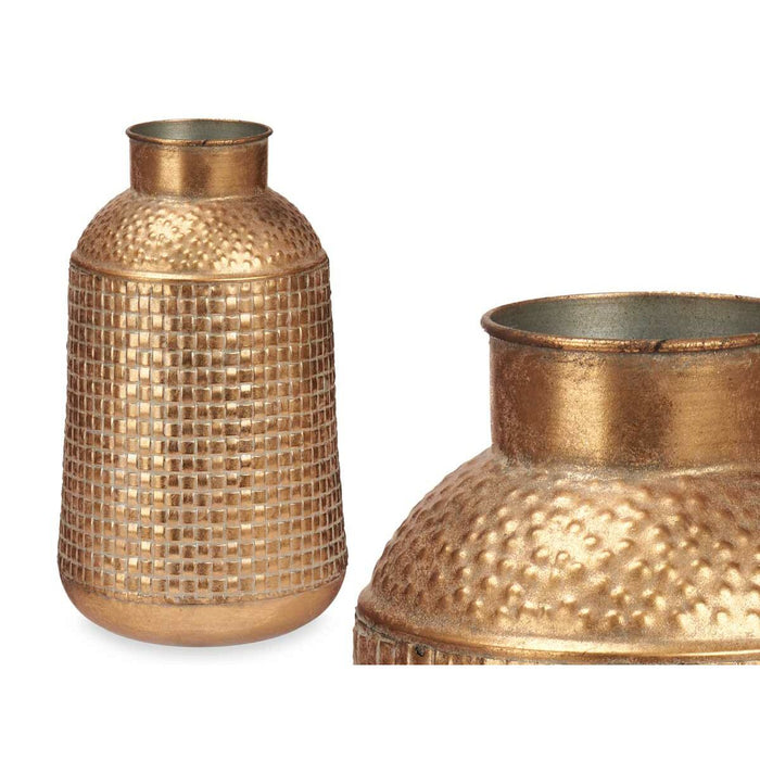 Vază Auriu* Metal 22,5 x 39,5 x 22,5 cm (4 Unități) Cu descărcare